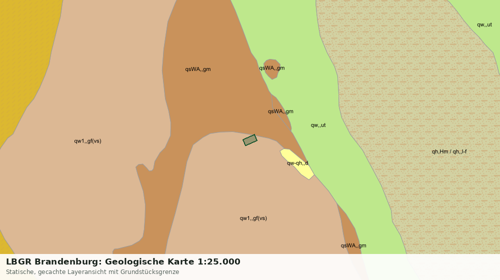 Statische Kartenansicht: LBGR Brandenburg: Geologische Karte 1:25.000