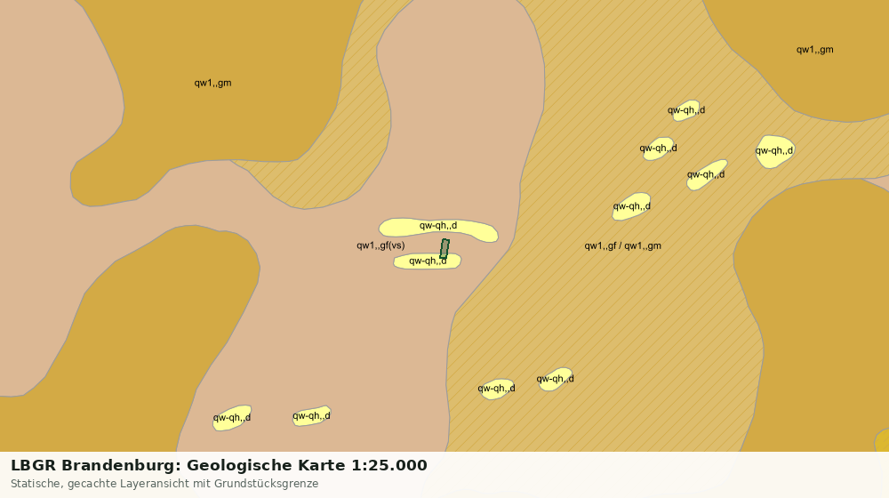 Statische Kartenansicht: LBGR Brandenburg: Geologische Karte 1:25.000