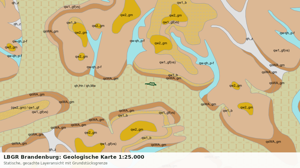 Statische Kartenansicht: LBGR Brandenburg: Geologische Karte 1:25.000