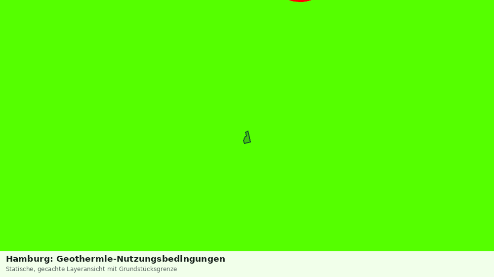 Statische Kartenansicht: Hamburg: Geothermie-Nutzungsbedingungen