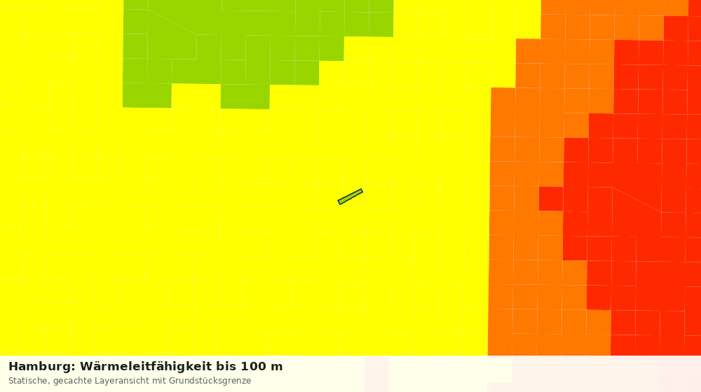 Statische Kartenansicht: Hamburg: Wärmeleitfähigkeit bis 100 m
