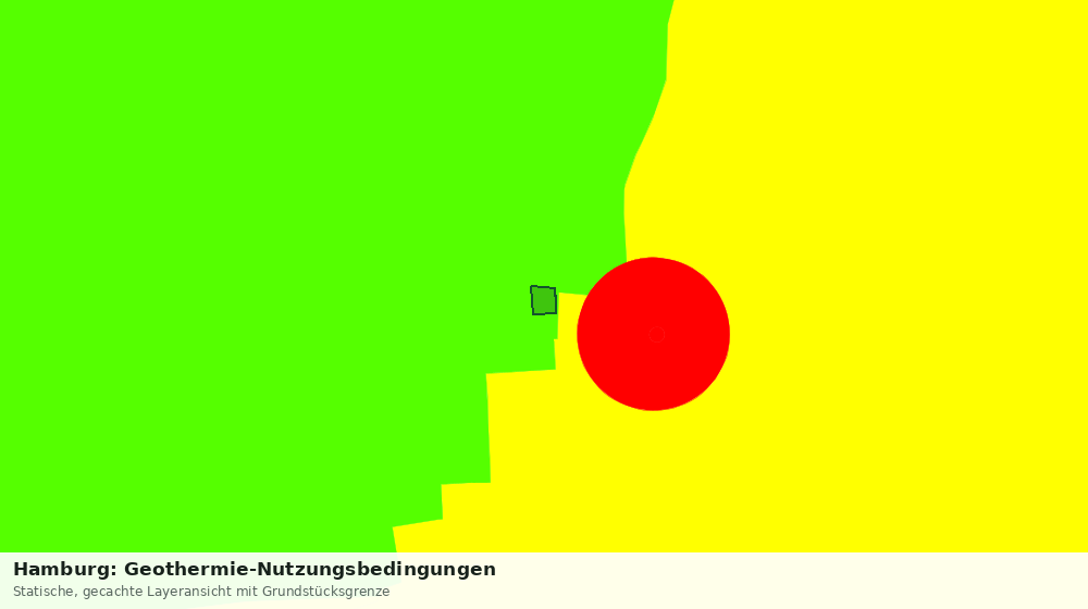 Statische Kartenansicht: Hamburg: Geothermie-Nutzungsbedingungen