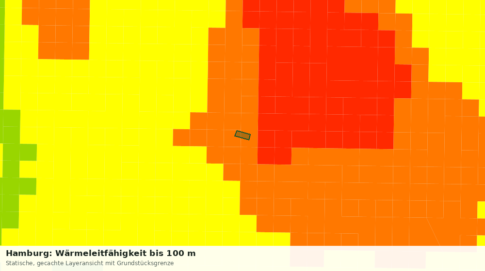 Statische Kartenansicht: Hamburg: Wärmeleitfähigkeit bis 100 m