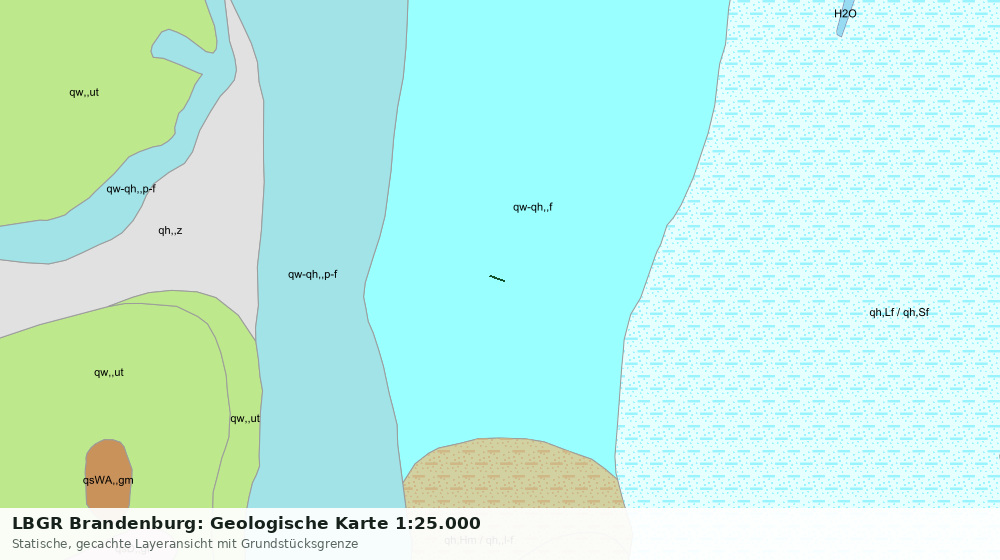 Statische Kartenansicht: LBGR Brandenburg: Geologische Karte 1:25.000