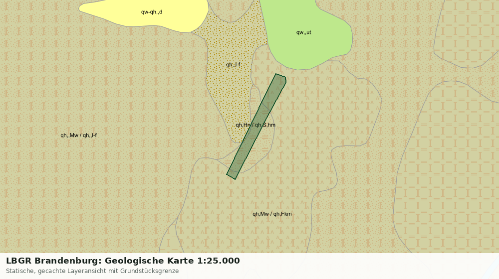 Statische Kartenansicht: LBGR Brandenburg: Geologische Karte 1:25.000