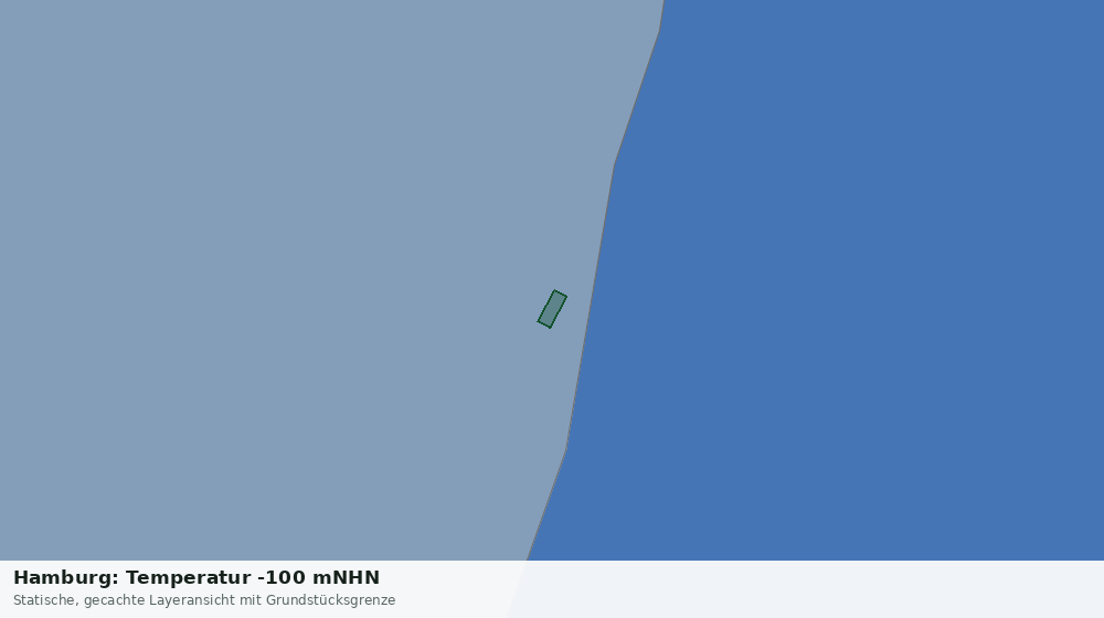 Statische Kartenansicht: Hamburg: Temperatur -100 mNHN