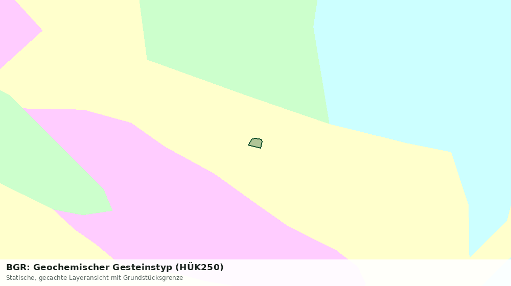 Statische Kartenansicht: BGR: Geochemischer Gesteinstyp (HÜK250)