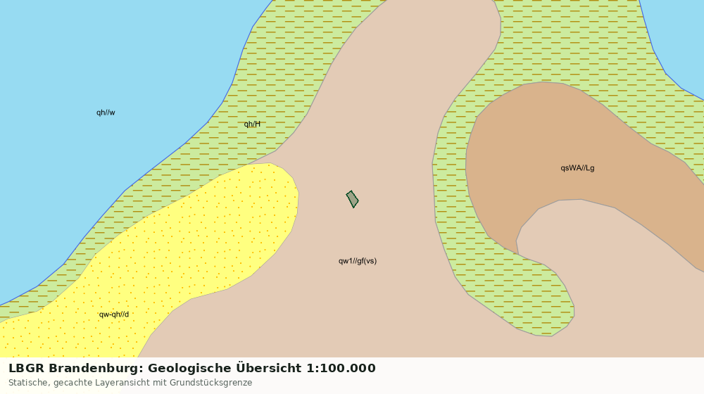 Statische Kartenansicht: LBGR Brandenburg: Geologische Übersicht 1:100.000