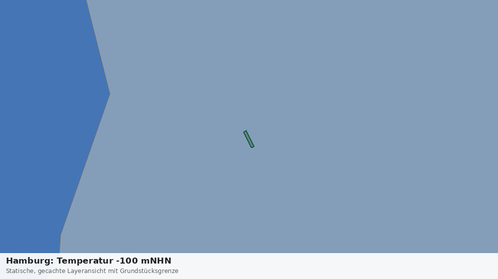 Statische Kartenansicht: Hamburg: Temperatur -100 mNHN