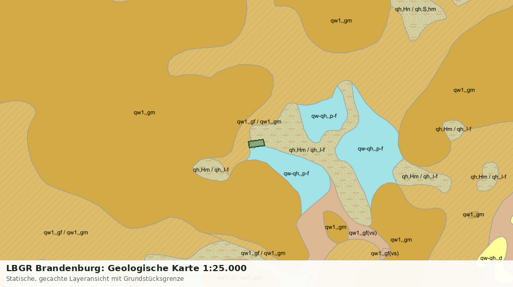 Statische Kartenansicht: LBGR Brandenburg: Geologische Karte 1:25.000