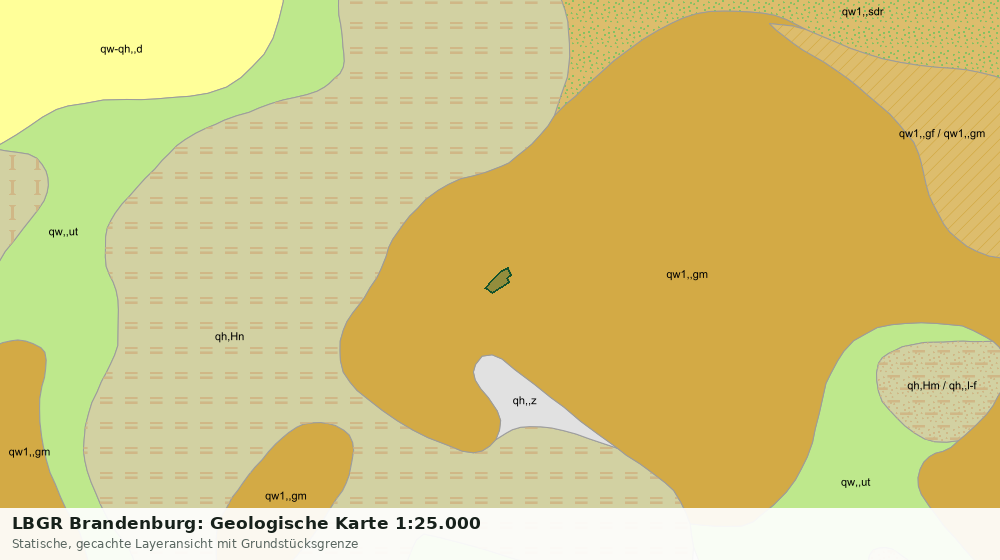 Statische Kartenansicht: LBGR Brandenburg: Geologische Karte 1:25.000
