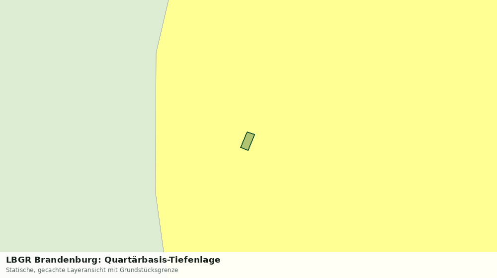 Statische Kartenansicht: LBGR Brandenburg: Quartärbasis-Tiefenlage