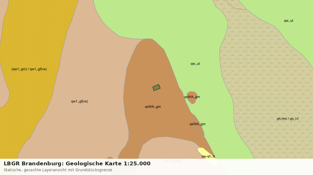 Statische Kartenansicht: LBGR Brandenburg: Geologische Karte 1:25.000