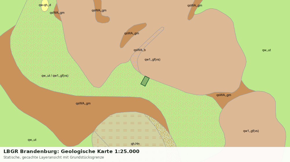 Statische Kartenansicht: LBGR Brandenburg: Geologische Karte 1:25.000