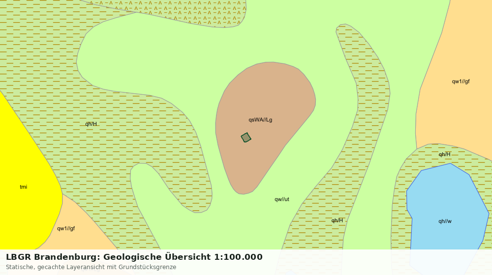 Statische Kartenansicht: LBGR Brandenburg: Geologische Übersicht 1:100.000