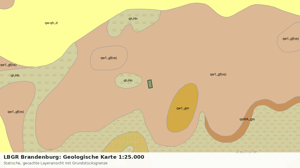 Statische Kartenansicht: LBGR Brandenburg: Geologische Karte 1:25.000
