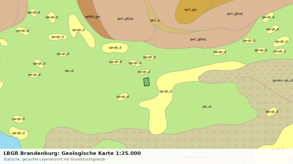 Statische Kartenansicht: LBGR Brandenburg: Geologische Karte 1:25.000