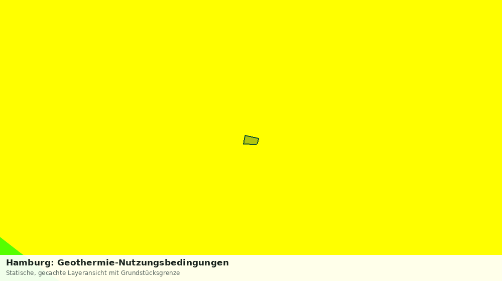 Statische Kartenansicht: Hamburg: Geothermie-Nutzungsbedingungen