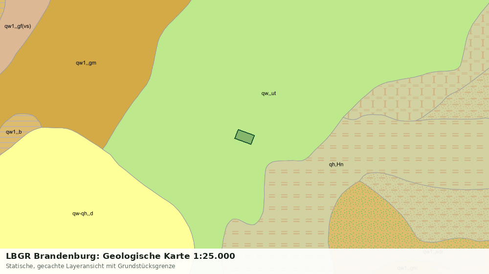 Statische Kartenansicht: LBGR Brandenburg: Geologische Karte 1:25.000