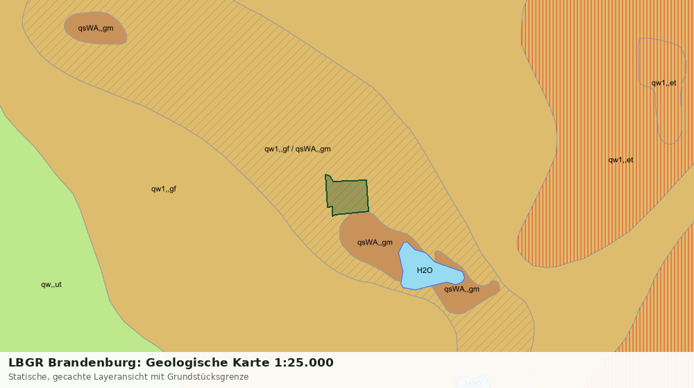 Statische Kartenansicht: LBGR Brandenburg: Geologische Karte 1:25.000