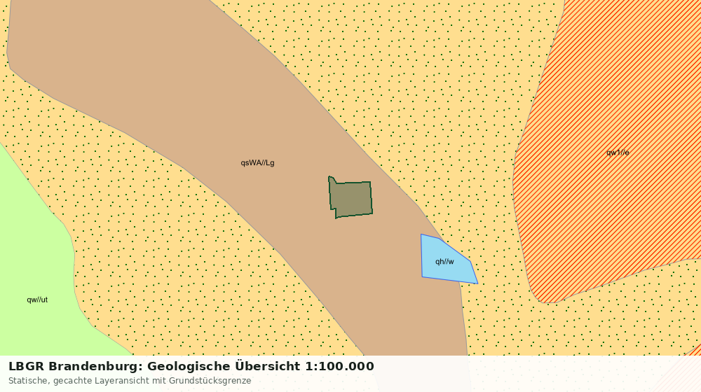 Statische Kartenansicht: LBGR Brandenburg: Geologische Übersicht 1:100.000