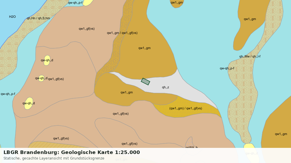 Statische Kartenansicht: LBGR Brandenburg: Geologische Karte 1:25.000