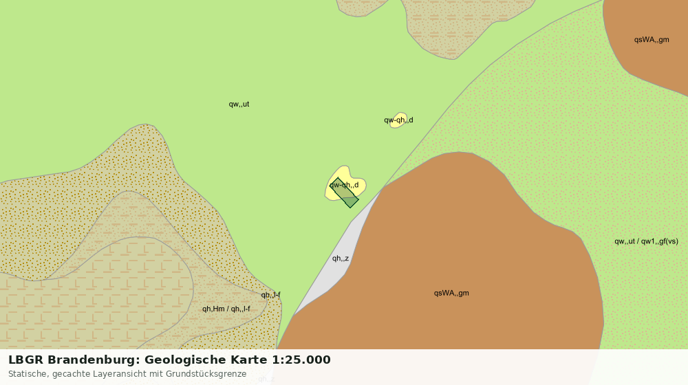 Statische Kartenansicht: LBGR Brandenburg: Geologische Karte 1:25.000