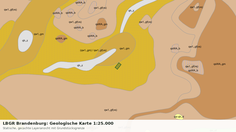 Statische Kartenansicht: LBGR Brandenburg: Geologische Karte 1:25.000