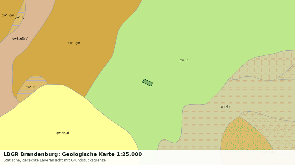 Statische Kartenansicht: LBGR Brandenburg: Geologische Karte 1:25.000