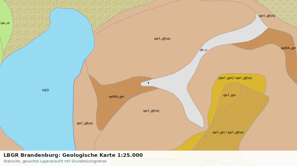 Statische Kartenansicht: LBGR Brandenburg: Geologische Karte 1:25.000