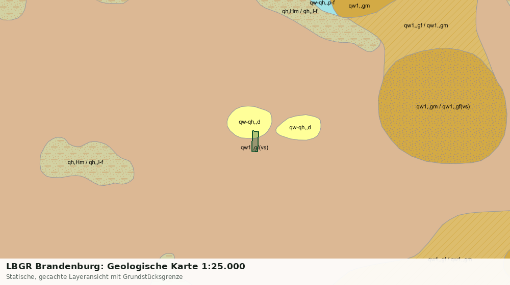Statische Kartenansicht: LBGR Brandenburg: Geologische Karte 1:25.000