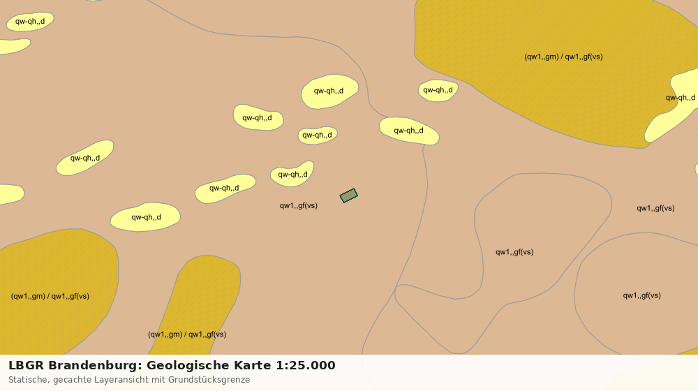 Statische Kartenansicht: LBGR Brandenburg: Geologische Karte 1:25.000