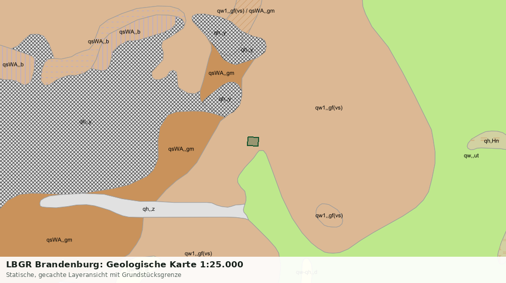 Statische Kartenansicht: LBGR Brandenburg: Geologische Karte 1:25.000