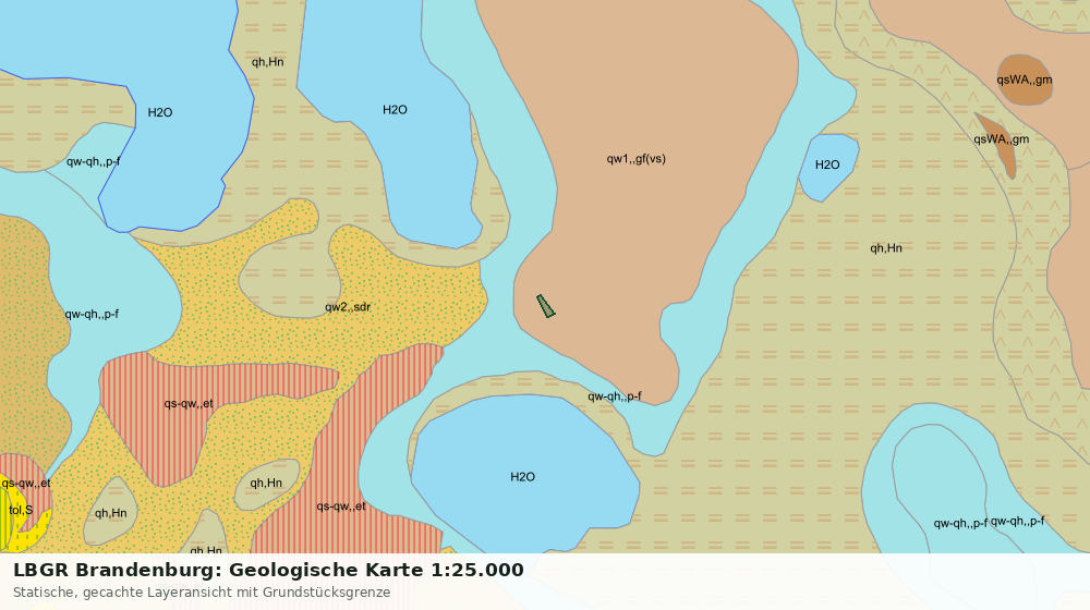 Statische Kartenansicht: LBGR Brandenburg: Geologische Karte 1:25.000