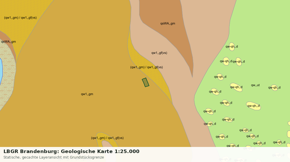 Statische Kartenansicht: LBGR Brandenburg: Geologische Karte 1:25.000