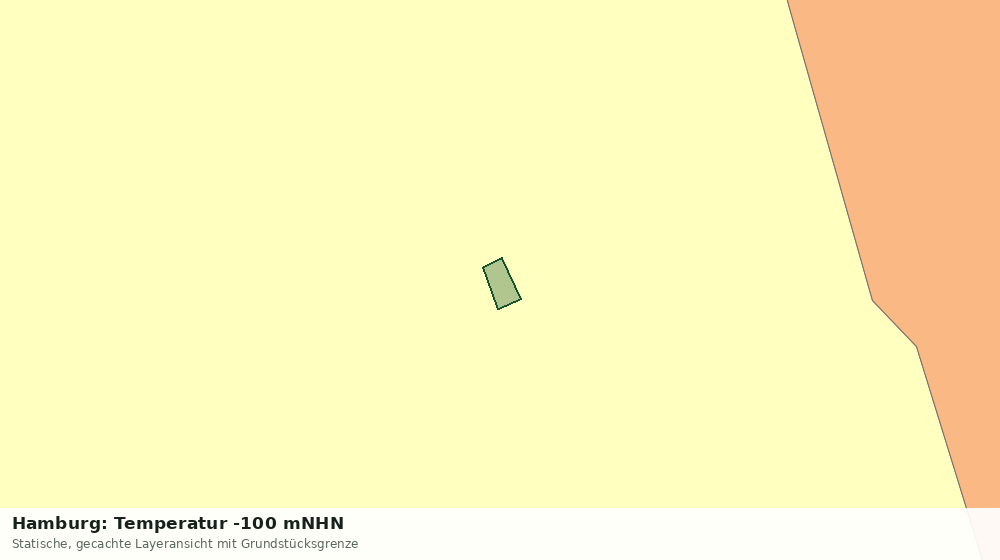 Statische Kartenansicht: Hamburg: Temperatur -100 mNHN