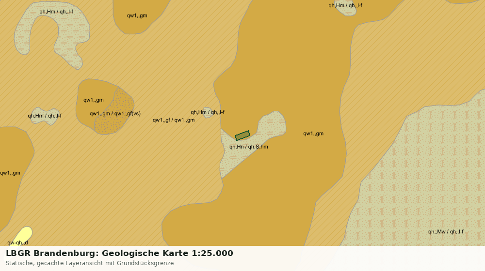 Statische Kartenansicht: LBGR Brandenburg: Geologische Karte 1:25.000