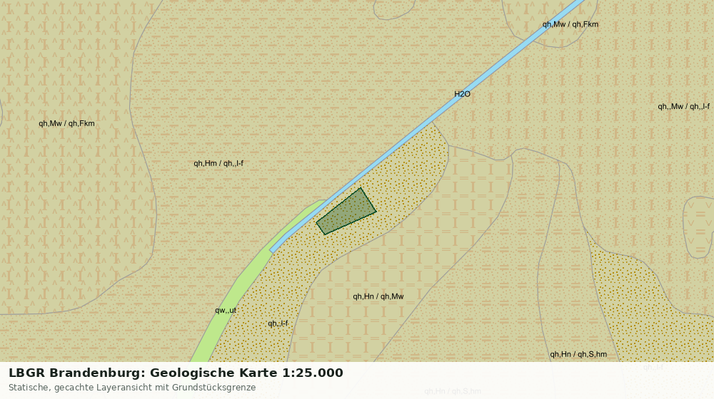 Statische Kartenansicht: LBGR Brandenburg: Geologische Karte 1:25.000