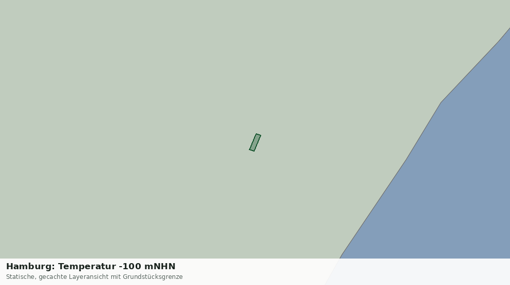 Statische Kartenansicht: Hamburg: Temperatur -100 mNHN