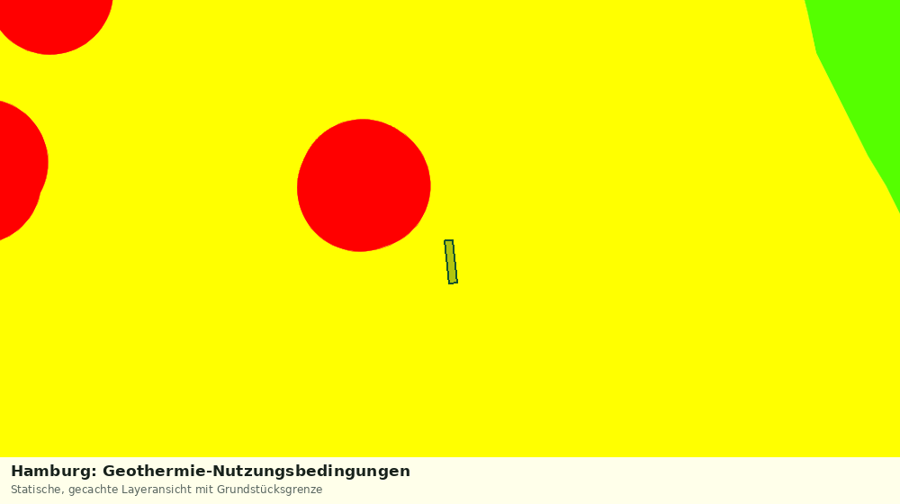 Statische Kartenansicht: Hamburg: Geothermie-Nutzungsbedingungen