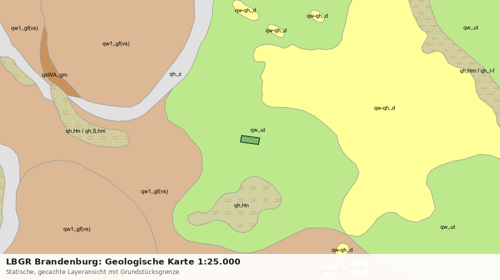 Statische Kartenansicht: LBGR Brandenburg: Geologische Karte 1:25.000