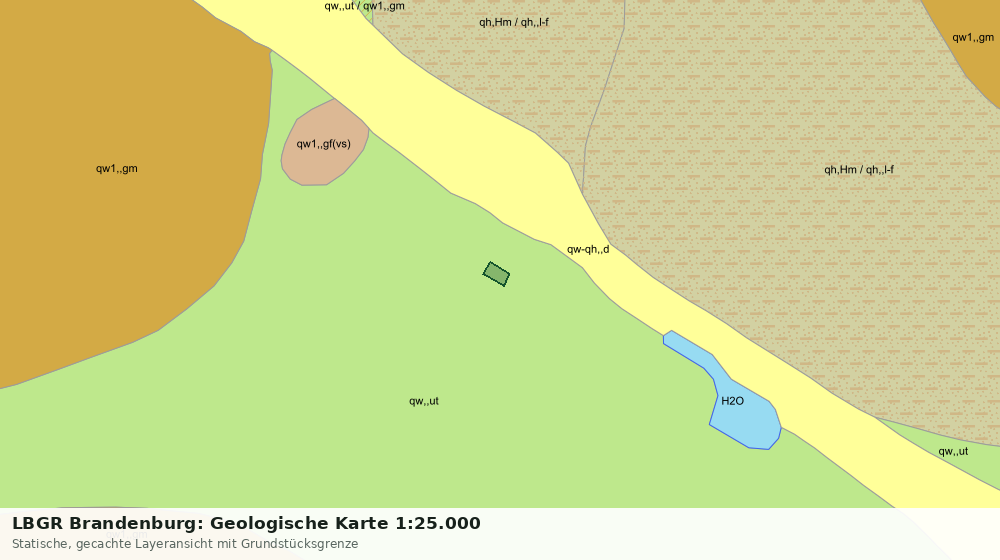 Statische Kartenansicht: LBGR Brandenburg: Geologische Karte 1:25.000