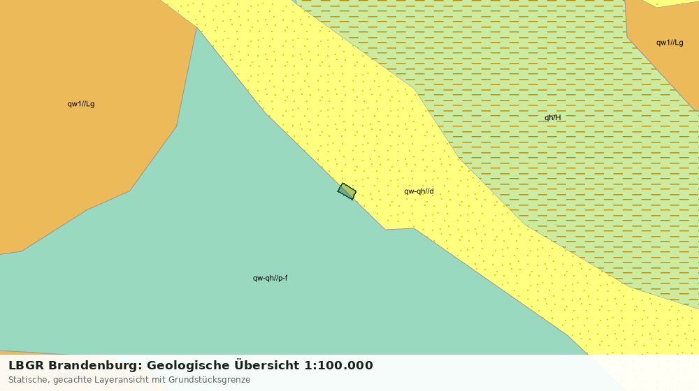 Statische Kartenansicht: LBGR Brandenburg: Geologische Übersicht 1:100.000