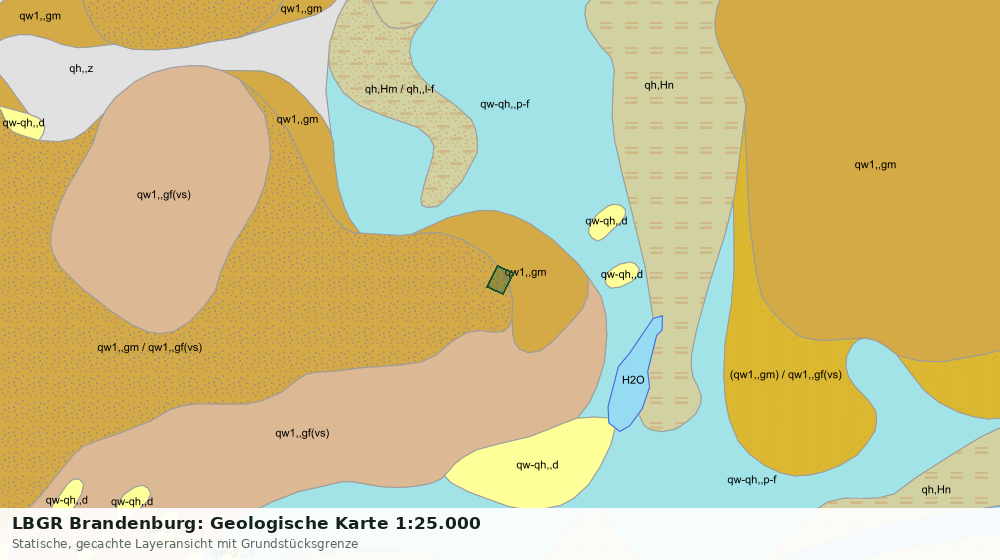 Statische Kartenansicht: LBGR Brandenburg: Geologische Karte 1:25.000