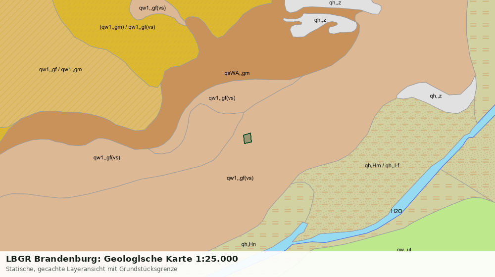 Statische Kartenansicht: LBGR Brandenburg: Geologische Karte 1:25.000
