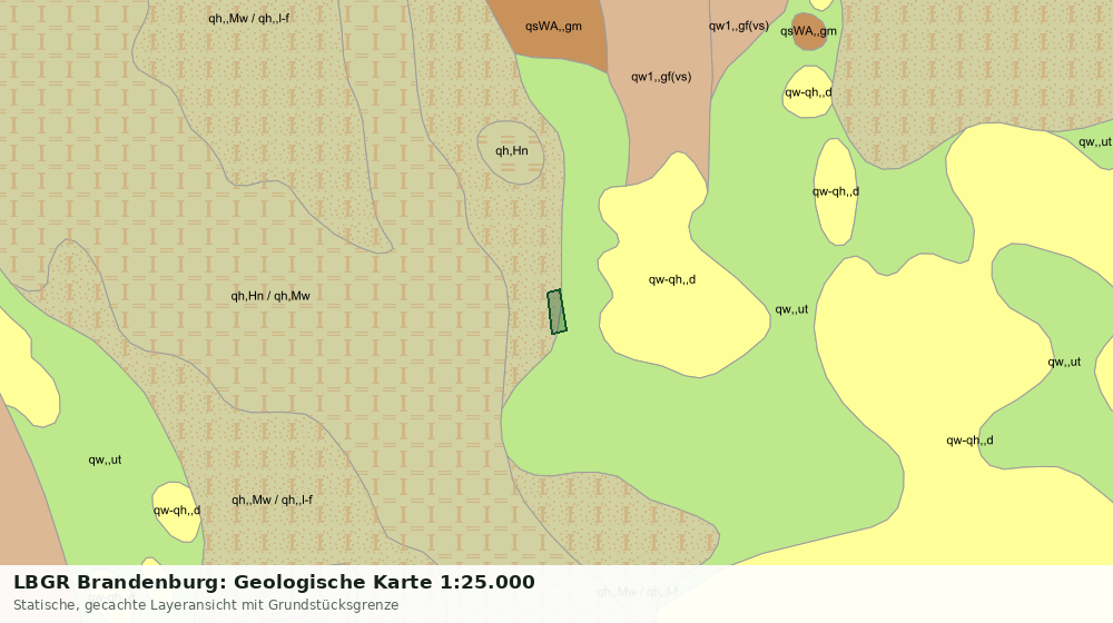 Statische Kartenansicht: LBGR Brandenburg: Geologische Karte 1:25.000