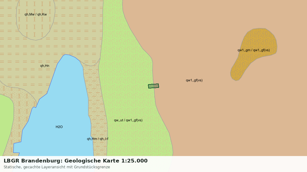Statische Kartenansicht: LBGR Brandenburg: Geologische Karte 1:25.000