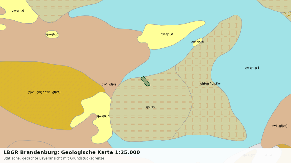 Statische Kartenansicht: LBGR Brandenburg: Geologische Karte 1:25.000