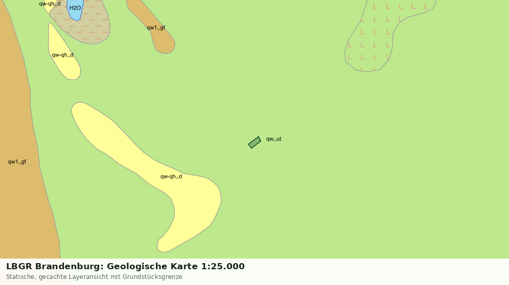 Statische Kartenansicht: LBGR Brandenburg: Geologische Karte 1:25.000