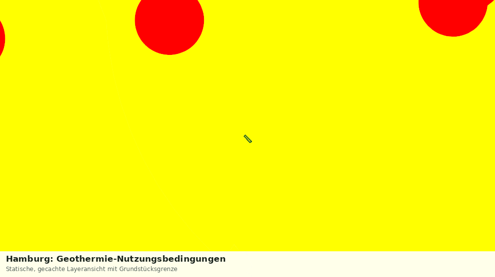 Statische Kartenansicht: Hamburg: Geothermie-Nutzungsbedingungen